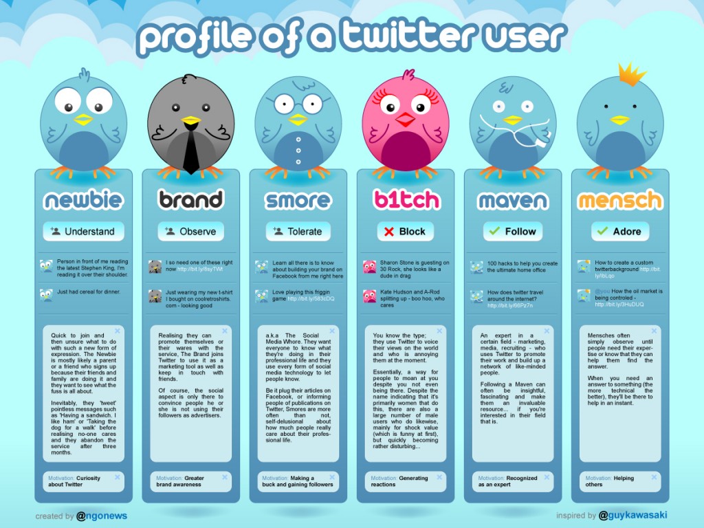 twitter users 1024x768 The Different Profiles of Twitter Users